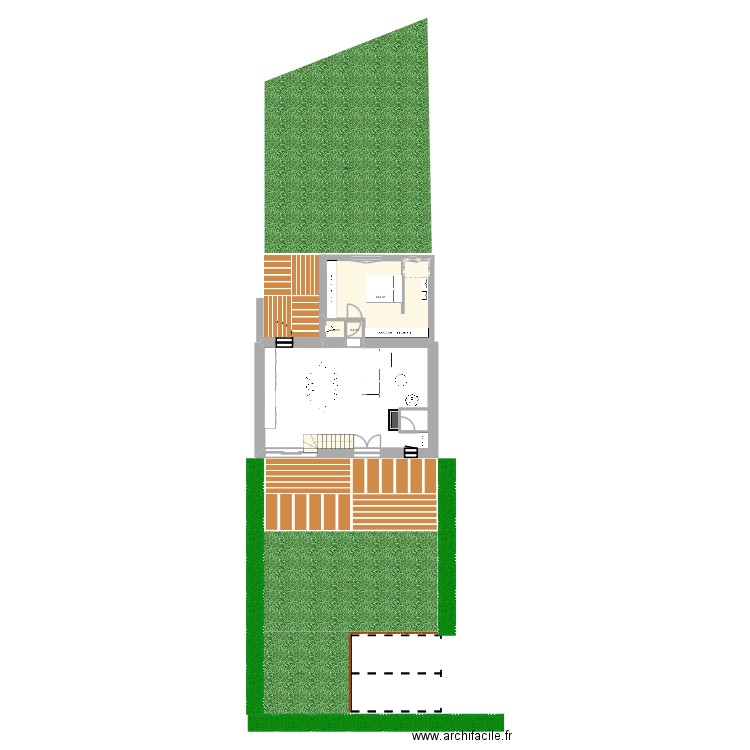 Aix. Plan de 3 pièces et 24 m2