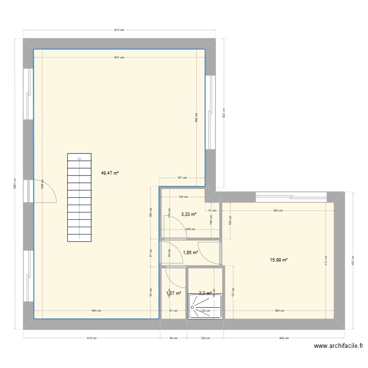 virgine v2. Plan de 11 pièces et 130 m2