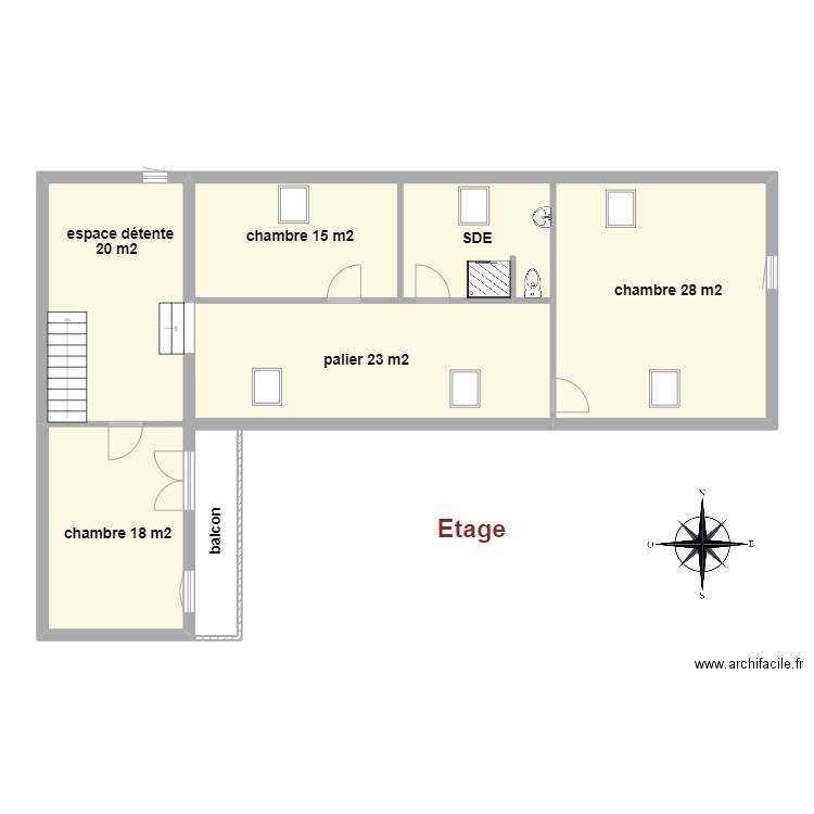 étage Vignaux. Plan de 0 pièce et 0 m2