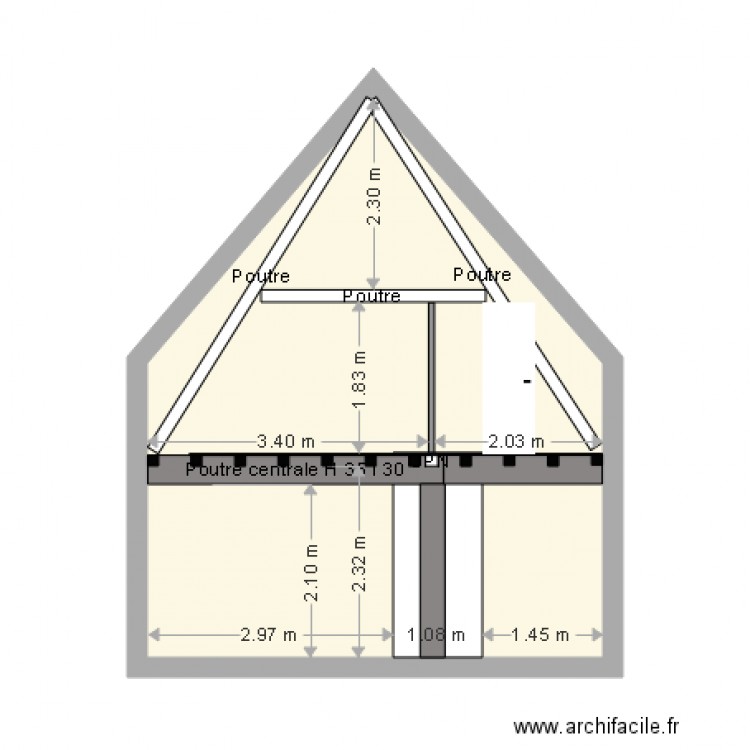 Combles UPN 230. Plan de 0 pièce et 0 m2