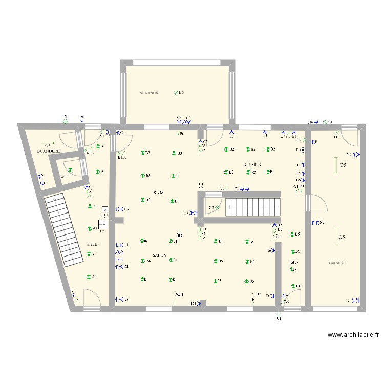 chambre 1. Plan de 0 pièce et 0 m2