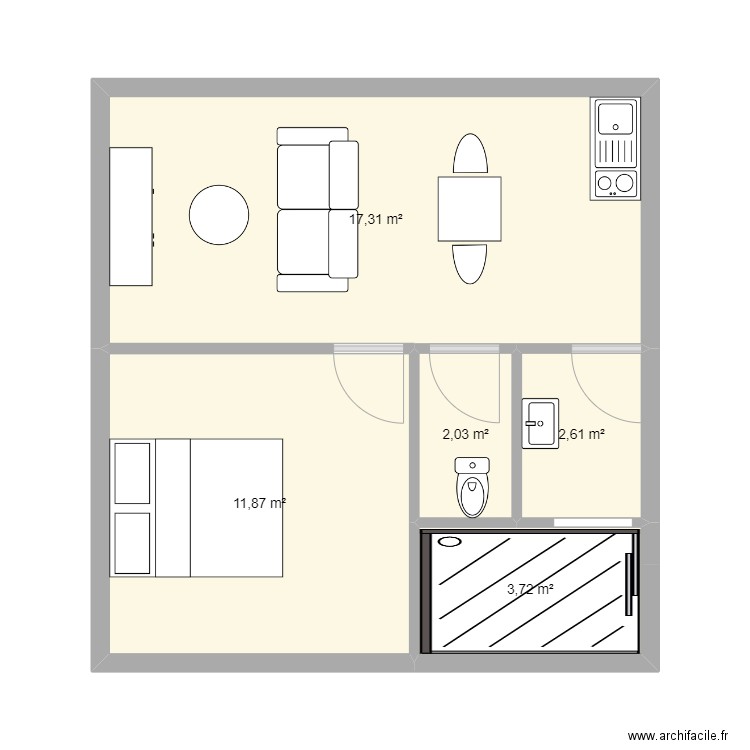 Esquisse 1 . Plan de 0 pièce et 0 m2