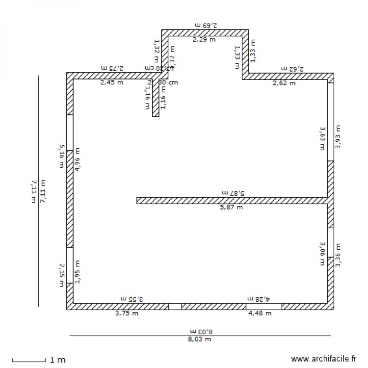 SOUBASSEMENT MURS. Plan de 0 pièce et 0 m2