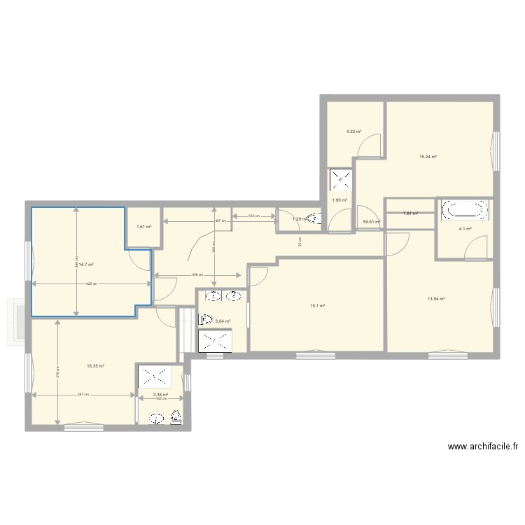 muscadelle ETAGE modifié1. Plan de 0 pièce et 0 m2