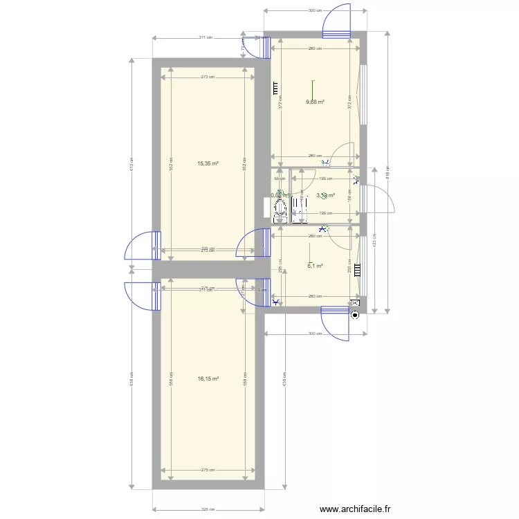Centre Andre Focant 8m test 1. Plan de 