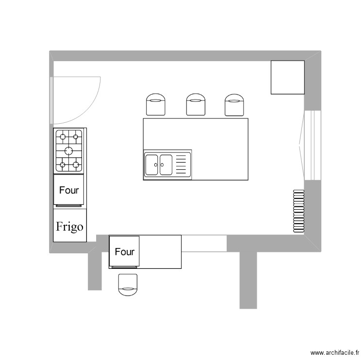 cuisine version 1. Plan de 0 pièce et 0 m2