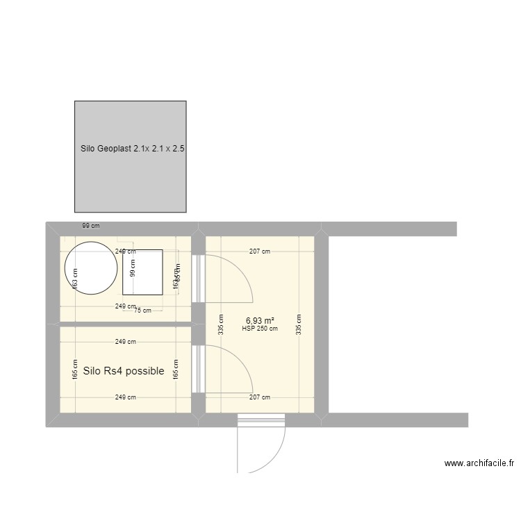 le nizan. Plan de 3 pièces et 15 m2