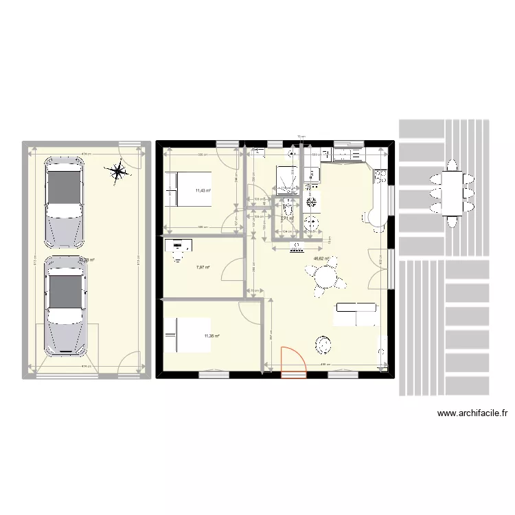 Projet_9x9_81m2. Plan de Projet_9x9_81m2. Plan de