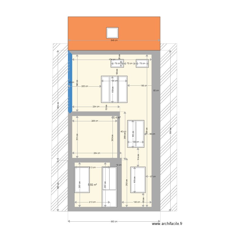 facade. Plan de 0 pièce et 0 m2