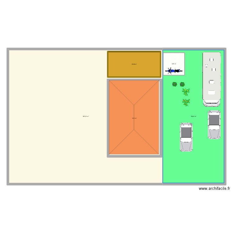 maison ussy vu exterieur. Plan de 5 pièces et 558 m2