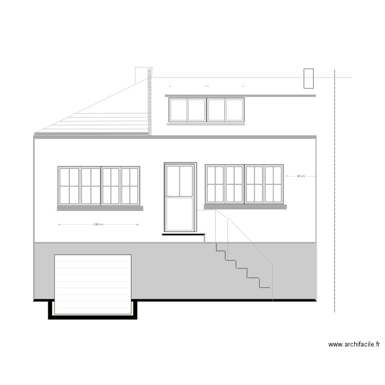 facade avant . Plan de 0 pièce et 0 m2