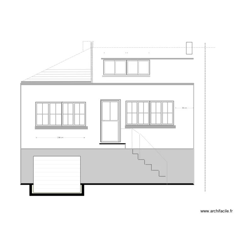 facade avant . Plan de 