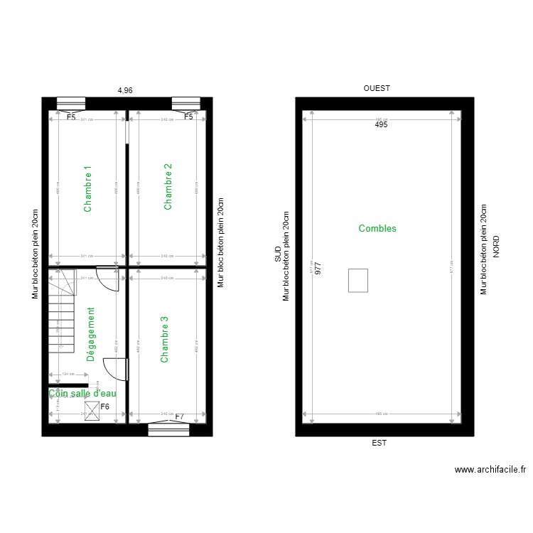 LESCOUET. Plan de 0 pièce et 0 m2