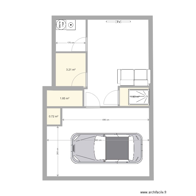 muscadelle SOUS SOL modifié. Plan de 0 pièce et 0 m2