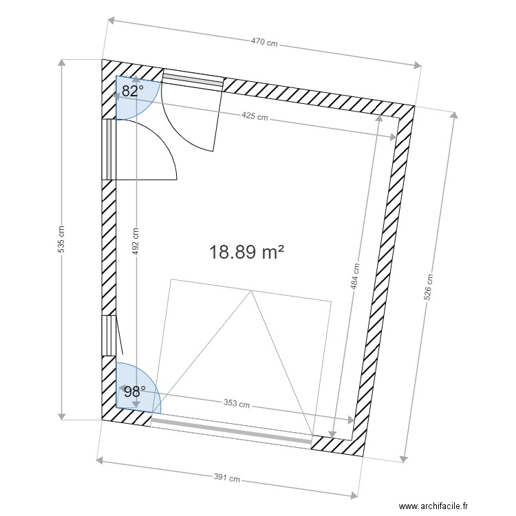 Vue en plan Garage Bis. Plan de 0 pièce et 0 m2