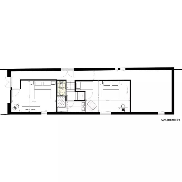Am&eacute;nagement Grange 2 Montoison 5. Plan de 