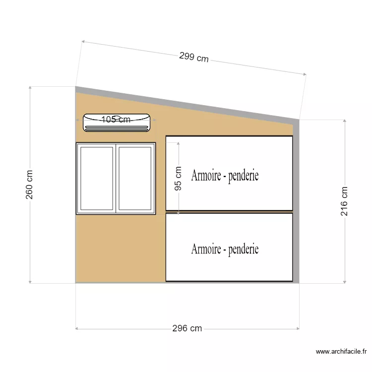 Arri&egrave;re veranda 26 janvier vue int&eacute;rieur. Plan de 