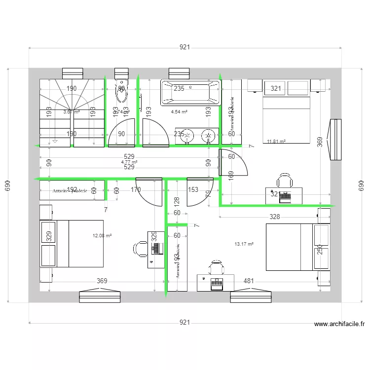 CARRERE ETAGE. Plan de 