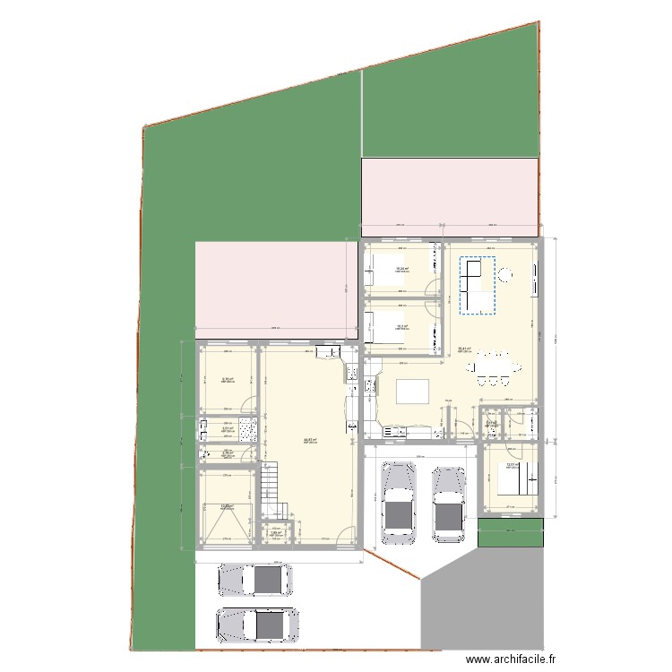 Projet Investi Loroux-B. Plan de 17 pièces et 207 m2