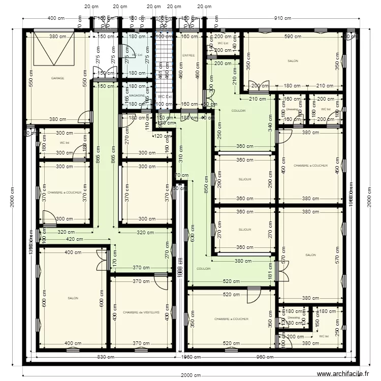 Plan 20x20 Clien 26411240. Plan de 