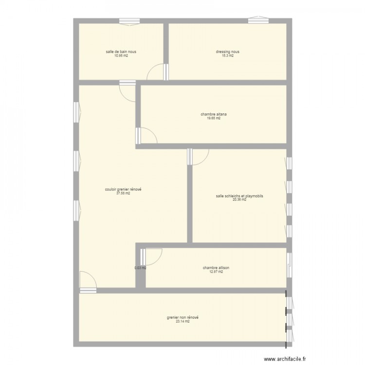 2eme étage. Plan de 0 pièce et 0 m2