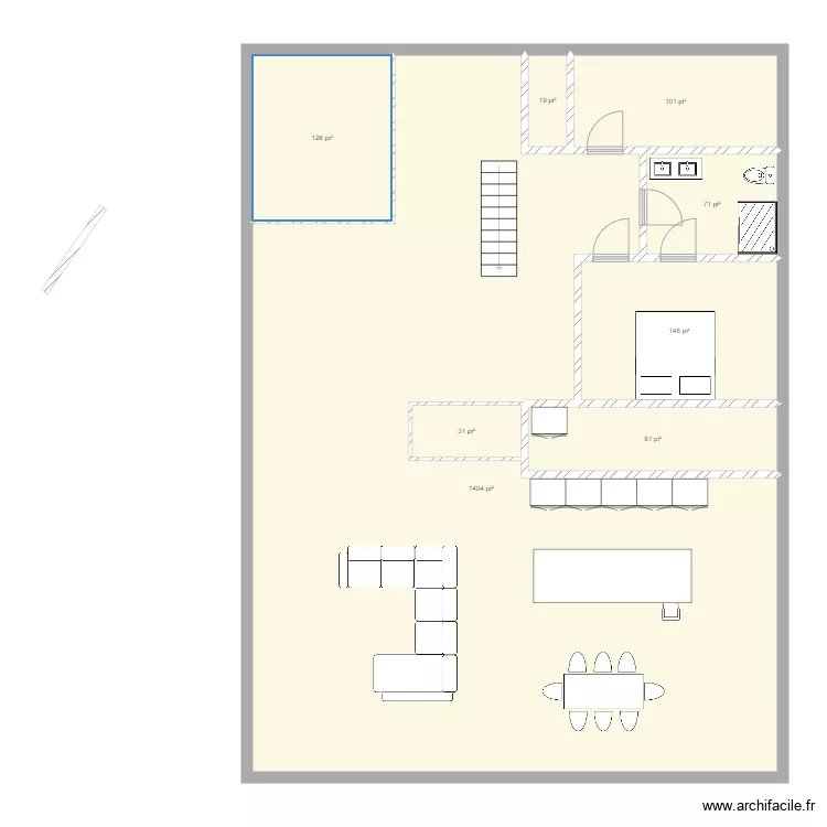 1er escalier centrale. Plan de 1er escalier centrale. Plan de