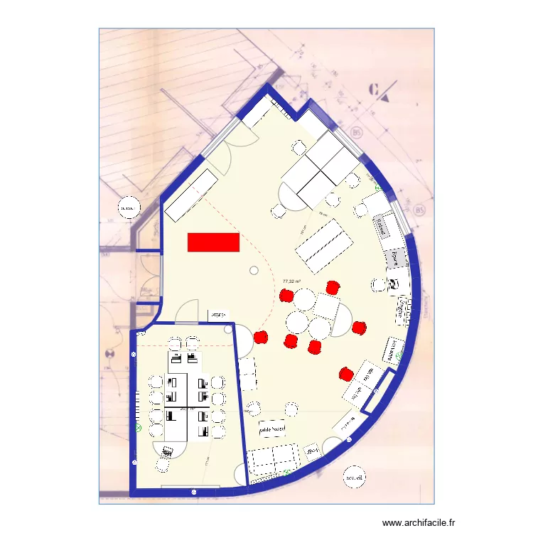 FabLab bureau V2.2. Plan de 