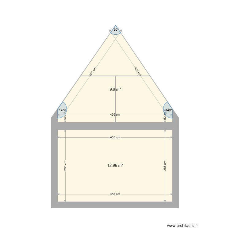 Coupe Constance de Sinety. Plan de 0 pièce et 0 m2