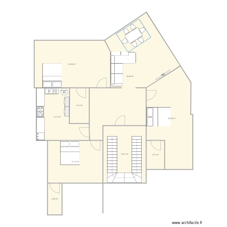 2nd Etage. Plan de 0 pièce et 0 m2