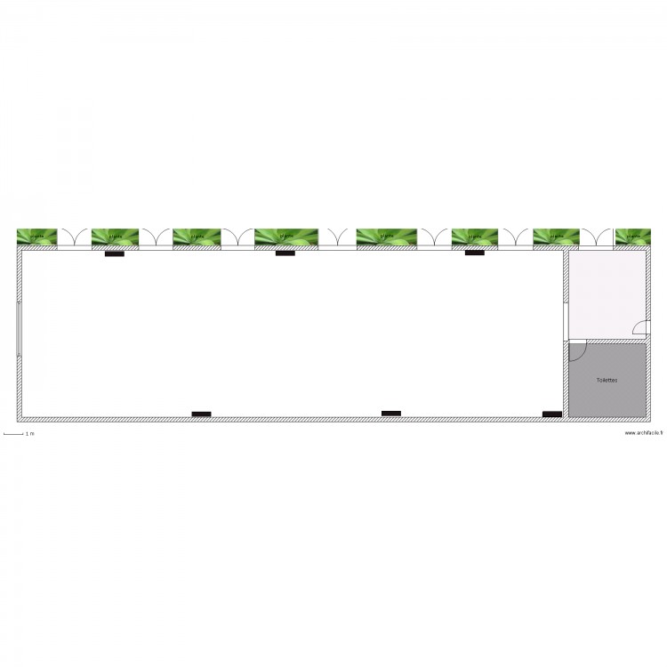 salle vide. Plan de 0 pièce et 0 m2
