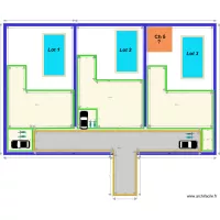 3 Villas Bali  25 m X 13 m