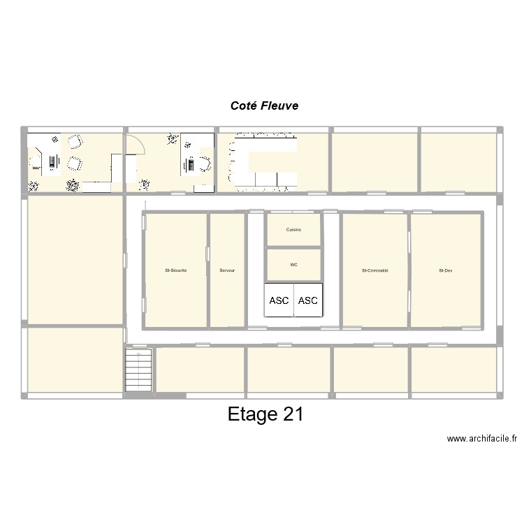 OW-I-Onefloor. Plan de 20 pièces et 265 m2