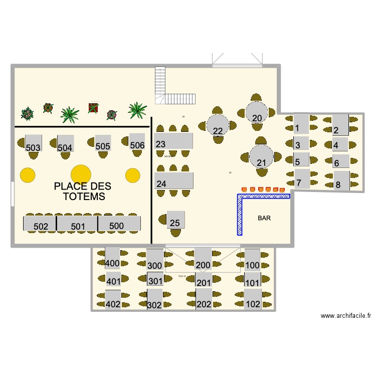 PLAN DE SALLE 2022. Plan de 0 pièce et 0 m2