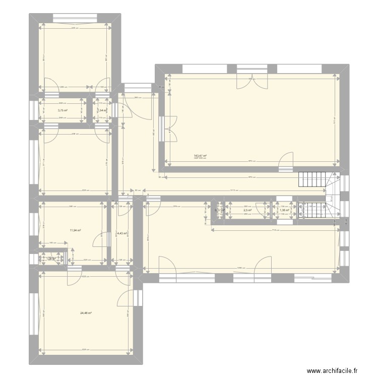 RDC MEILENDER. Plan de 10 pièces et 195 m2
