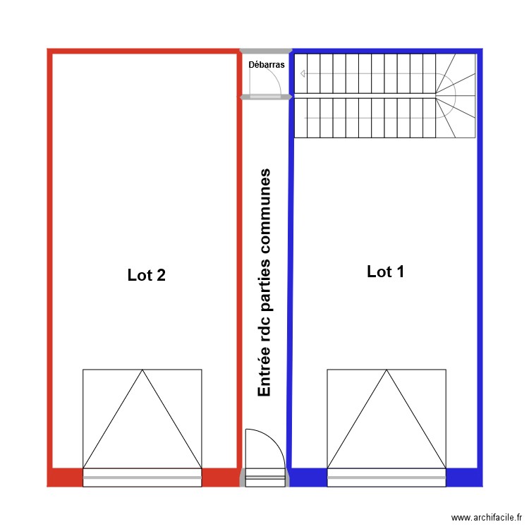albert garage rdc. Plan de 0 pièce et 0 m2