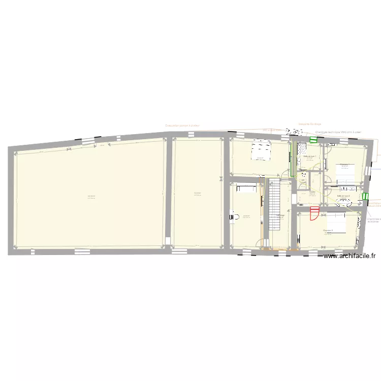 Mas Sarrians base plomberie. Plan de 