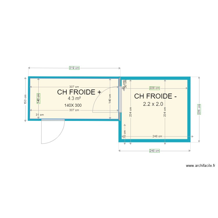 LE JARDIN CHAMBRES FROIDES . Plan de 0 pièce et 0 m2