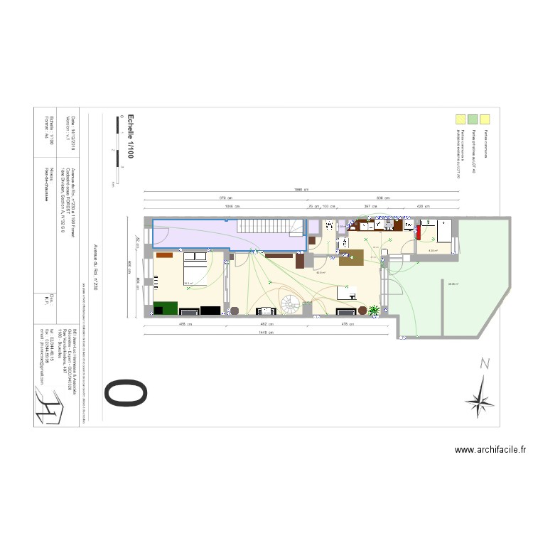 appart jé flo MODIFIACATION murs cuisine électricité. Plan de 0 pièce et 0 m2