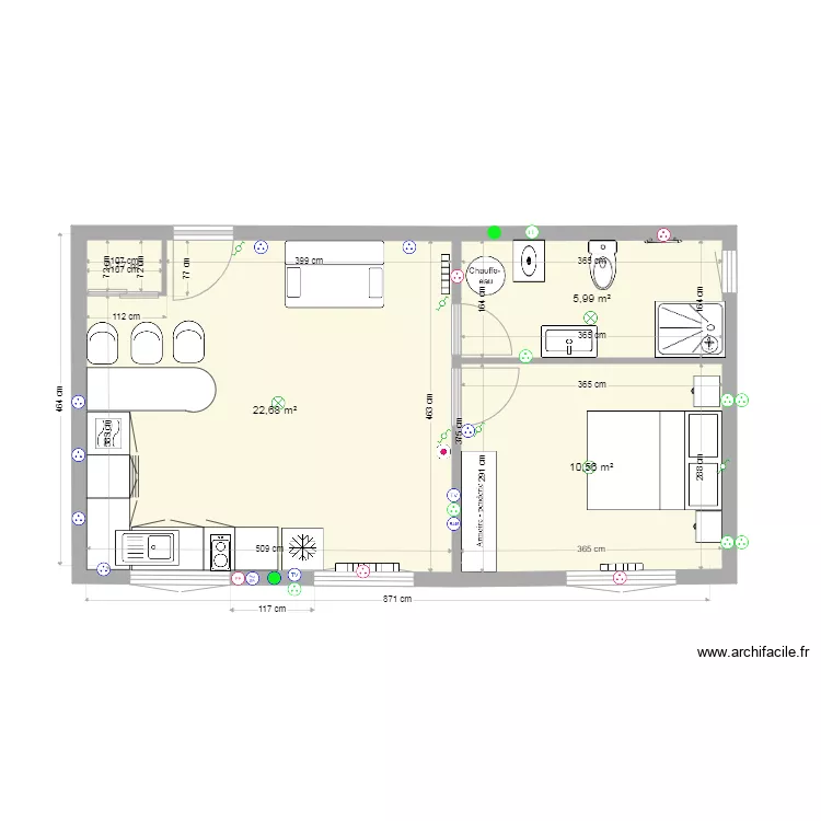 location tregunc etage. Plan de 