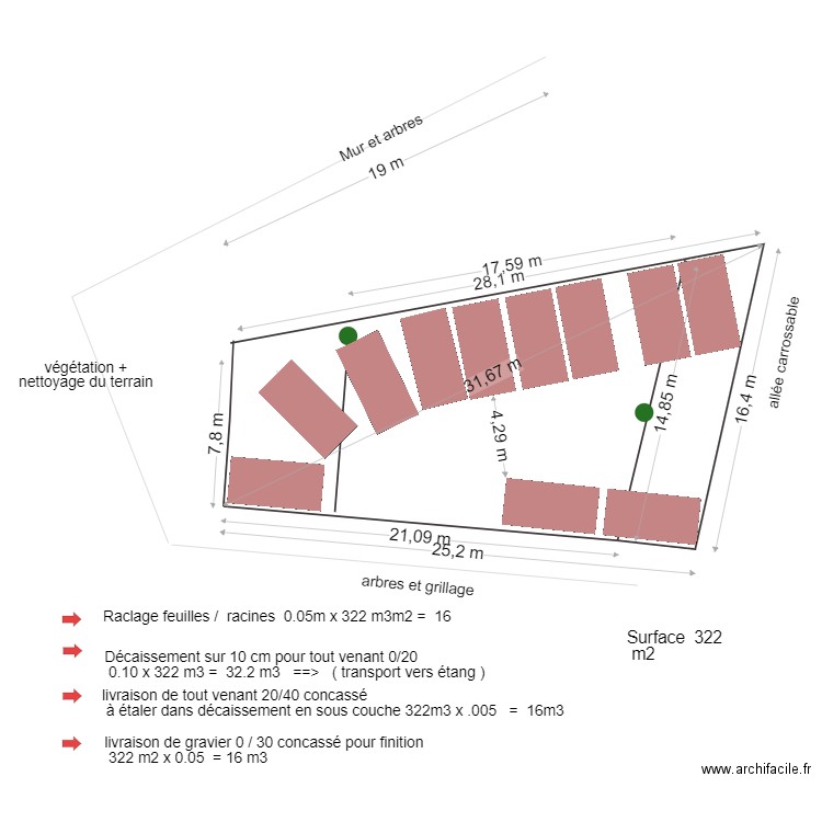 Parking CARRE  11 places. Plan de 0 pièce et 0 m2