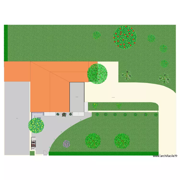 Am&eacute;nagement ext&eacute;rieur projet. Plan de 
