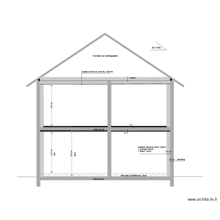 Coupe BB. Plan de 0 pièce et 0 m2