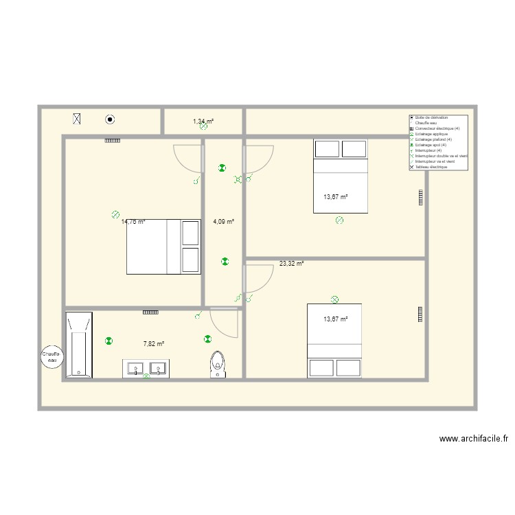 la reole thomas etage lum app2. Plan de 0 pièce et 0 m2