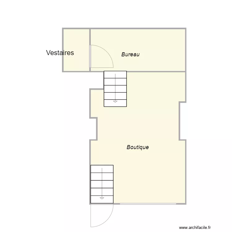 Croquis BOUTIQUE AVIRON. Plan de 