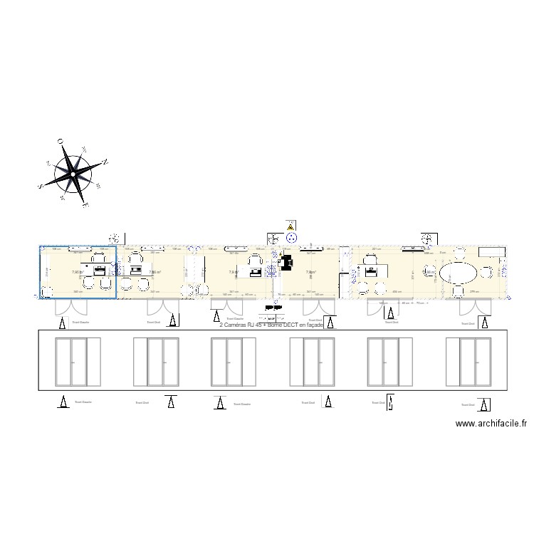 Algeco Albi V2. Plan de 5 pièces et 48 m2