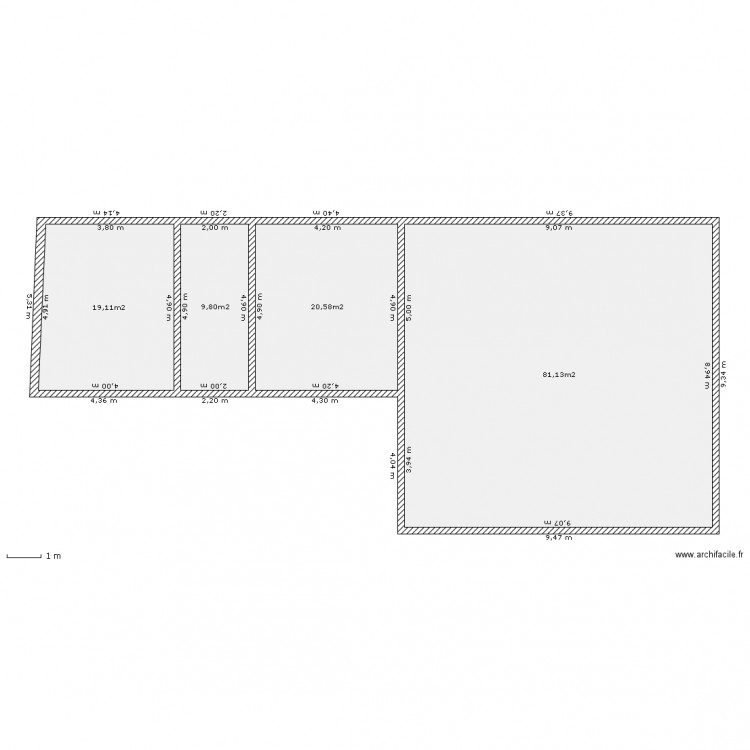 podkrovlje 01.1. Plan de 0 pièce et 0 m2