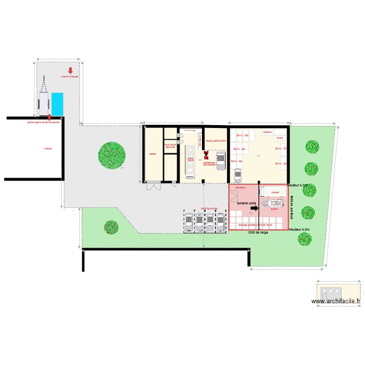 plan projet depot. Plan de 12 pièces et 1807 m2