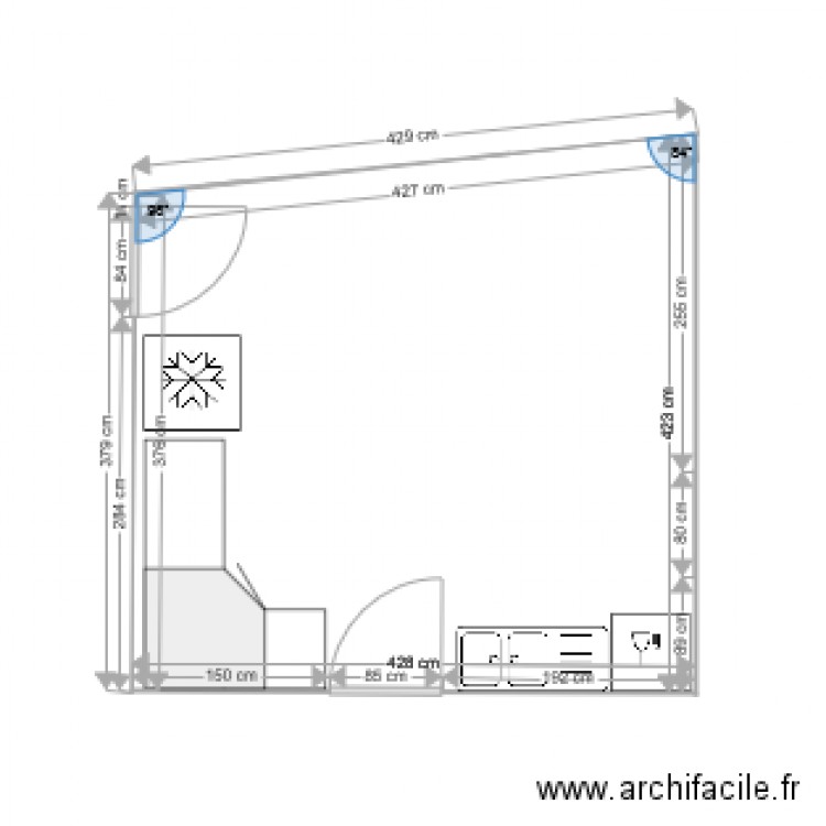 cuisine cheval blanc. Plan de 0 pièce et 0 m2