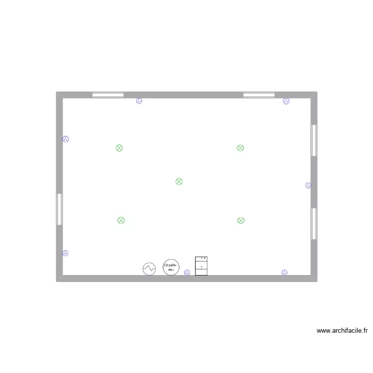 maison2. Plan de 1  et 13 m²