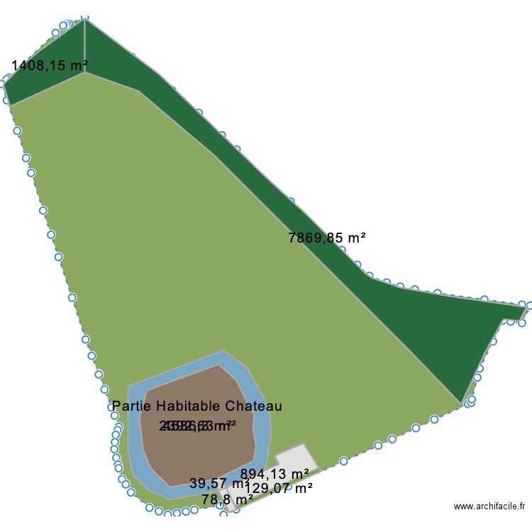 Aménagement Chateau Mouton. Plan de 8 pièces et 169 m2